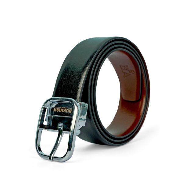 Premium Reversible Alaska Design Belt for Men with Oval Silver Buckle
