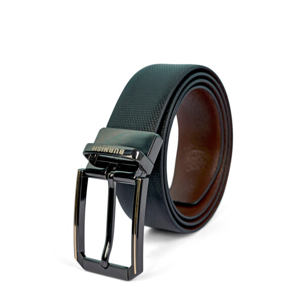Premium Reversible Pentafloor Design Belt for Men with Gunmetal Grey Buckle