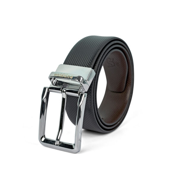 Premium Reversible Rondo Design Belt for Men with Silver-Finished Buckle