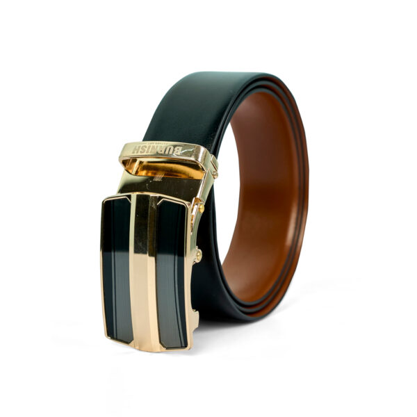 Premium Reversible Alaska Design Belt for Men with Automatic Golden Buckle