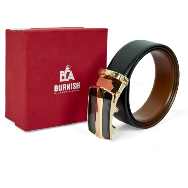Premium Reversible Alaska Design Belt for Men with Automatic Golden Buckle