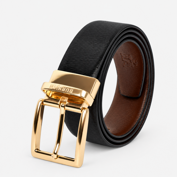 Premium Reversible Alaska Design Belt for Men with Automatic Golden Buckle