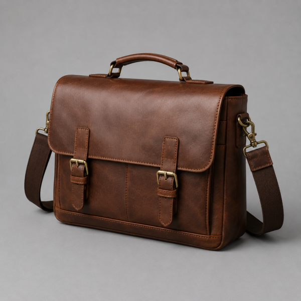 Trending Urban Classic Genuine Leather Crossbody Bag – Tan